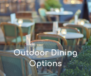 outdoor dining setup